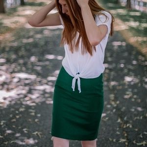 Wool Pencil Skirt